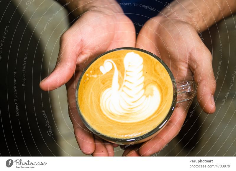 latte art swan