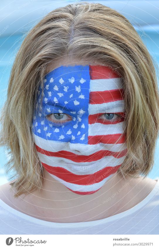 american flag girl